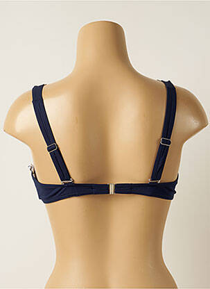 Haut de maillot de bain stretch haut soutien-gorge emboitant bleu IODUS femme