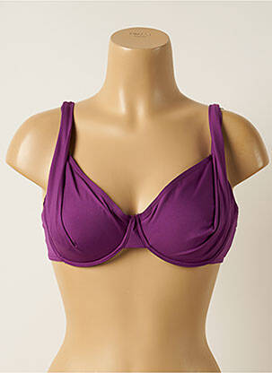 Haut de maillot de bain stretch haut soutien-gorge emboitant violet IODUS femme