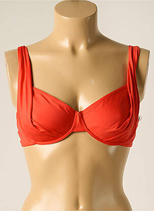 Haut de maillot de bain stretch haut soutien-gorge emboitant orange IODUS femme