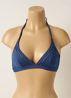 Haut de maillot de bain stretch haut triangles bleu IODUS femme