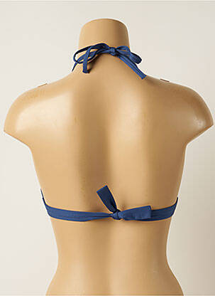 Haut de maillot de bain stretch haut triangles bleu IODUS femme