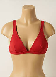 Haut de maillot de bain fermeture liens à nouer haut triangles rouge IODUS femme