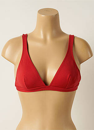 Haut de maillot de bain fermeture liens à nouer haut triangles rouge IODUS femme