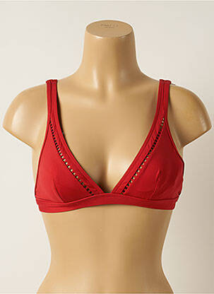 Haut de maillot de bain fermeture liens à nouer haut triangles rouge IODUS femme