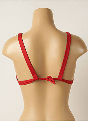 Haut de maillot de bain fermeture liens à nouer haut triangles rouge IODUS femme
