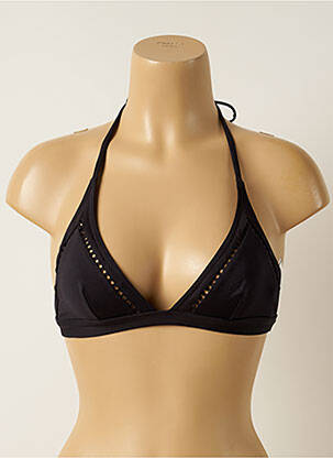 Haut de maillot de bain fermeture liens à nouer haut triangles noir IODUS femme