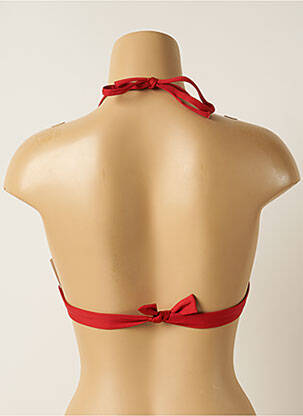Haut de maillot de bain fermeture liens à nouer haut triangles rouge IODUS femme