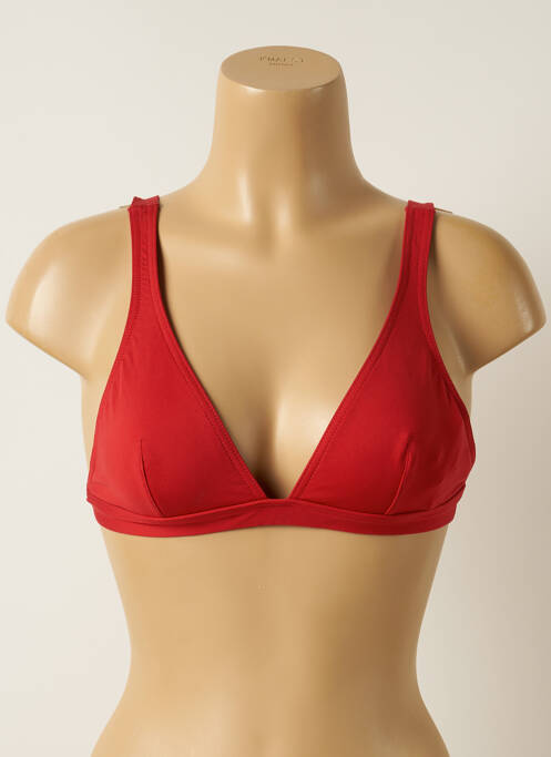 Haut de maillot de bain fermeture liens à nouer haut triangles rouge IODUS femme