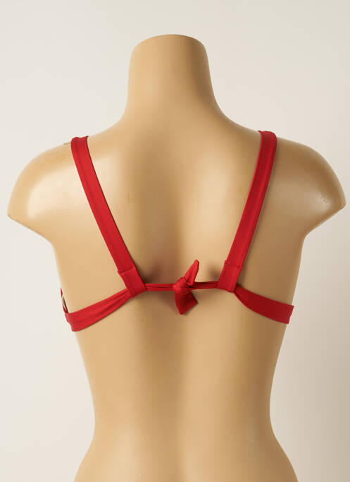 Haut de maillot de bain fermeture liens à nouer haut triangles rouge IODUS femme