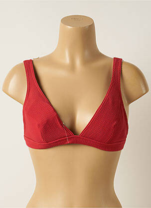 Haut de maillot de bain fermeture liens à nouer haut triangles rouge IODUS femme
