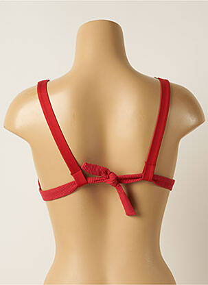 Haut de maillot de bain fermeture liens à nouer haut triangles rouge IODUS femme