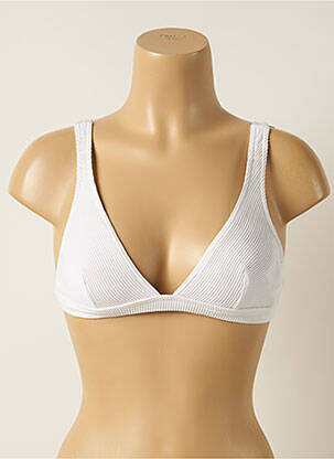 Haut de maillot de bain fermeture liens à nouer haut triangles blanc IODUS femme