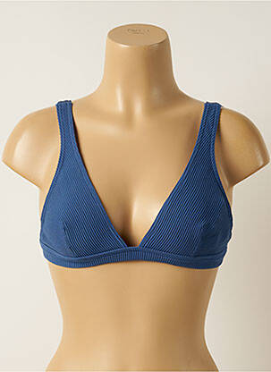 Haut de maillot de bain fermeture liens à nouer haut triangles bleu IODUS femme