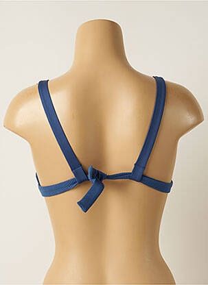 Haut de maillot de bain fermeture liens à nouer haut triangles bleu IODUS femme