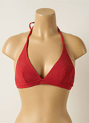 Haut de maillot de bain fermeture liens à nouer haut triangles rouge IODUS femme