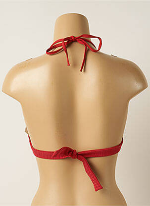 Haut de maillot de bain fermeture liens à nouer haut triangles rouge IODUS femme