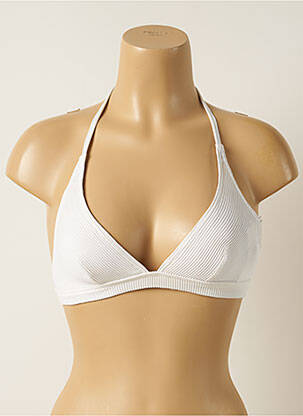 Haut de maillot de bain fermeture liens à nouer haut triangles blanc IODUS femme