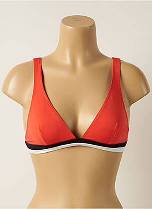Haut de maillot de bain stretch haut triangles orange IODUS femme