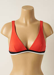 Haut de maillot de bain stretch haut triangles orange IODUS femme