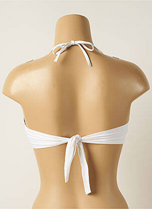 Haut de maillot de bain stretch haut bandeau blanc IODUS femme