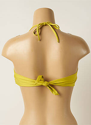 Haut de maillot de bain stretch haut bandeau jaune IODUS femme