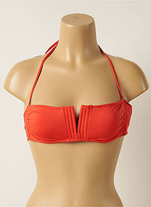 Haut de maillot de bain stretch haut bandeau orange IODUS femme