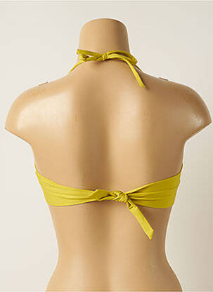 Haut de maillot de bain stretch haut bandeau jaune IODUS femme