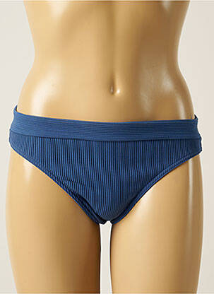 Bas de maillot de bain tissage texturé culotte bleu IODUS femme