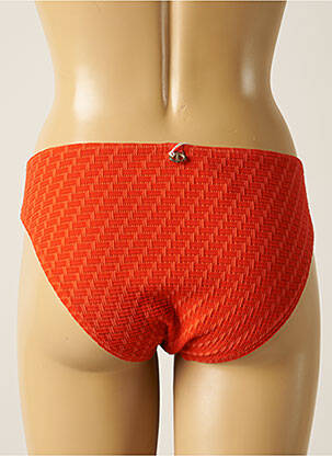 Bas de maillot de bain tissage texturé culotte orange IODUS femme