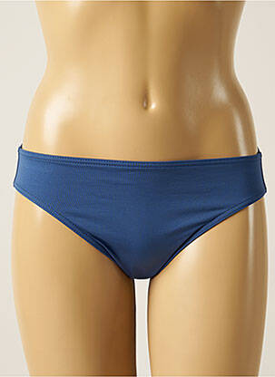 Bas de maillot de bain effet matière satinée culotte bleu IODUS femme