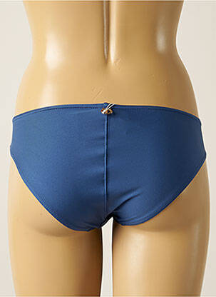 Bas de maillot de bain effet matière satinée culotte bleu IODUS femme
