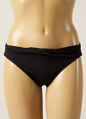 Bas de maillot de bain effet matière satinée culotte noir IODUS femme