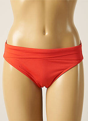 Bas de maillot de bain effet matière satinée culotte orange IODUS femme