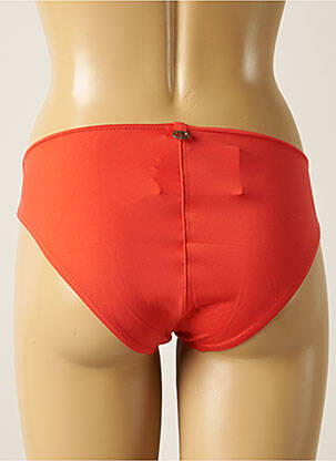Bas de maillot de bain effet matière satinée culotte orange IODUS femme