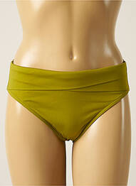 Bas de maillot de bain effet matière satinée culotte vert IODUS femme