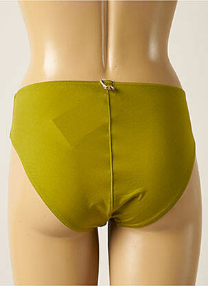 Bas de maillot de bain effet matière satinée culotte vert IODUS femme