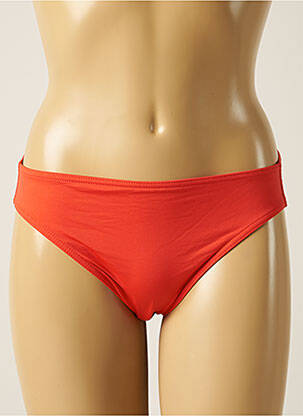 Bas de maillot de bain effet matière satinée culotte orange IODUS femme