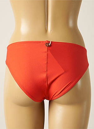 Bas de maillot de bain effet matière satinée culotte orange IODUS femme