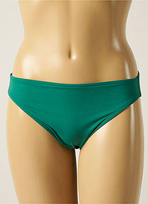 Bas de maillot de bain effet matière satinée culotte vert IODUS femme