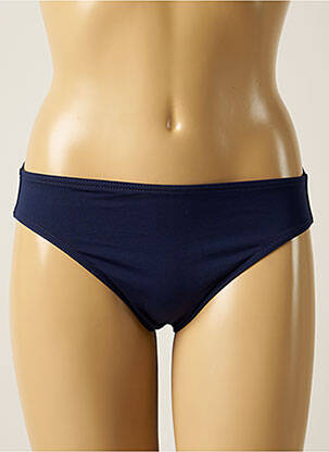 Bas de maillot de bain effet matière satinée culotte bleu IODUS femme
