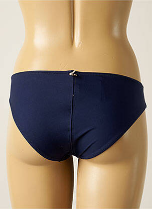 Bas de maillot de bain effet matière satinée culotte bleu IODUS femme