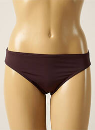 Bas de maillot de bain effet matière satinée culotte marron IODUS femme