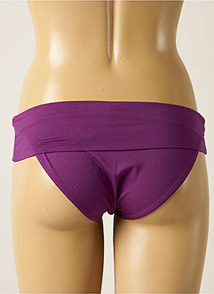 Bas de maillot de bain effet matière satinée culotte violet IODUS femme