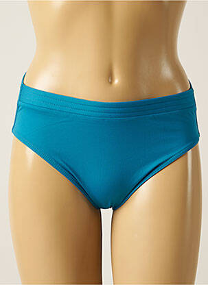 Bas de maillot de bain effet matière satinée culotte bleu IODUS femme