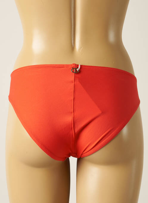Bas de maillot de bain effet matière satinée culotte orange IODUS femme