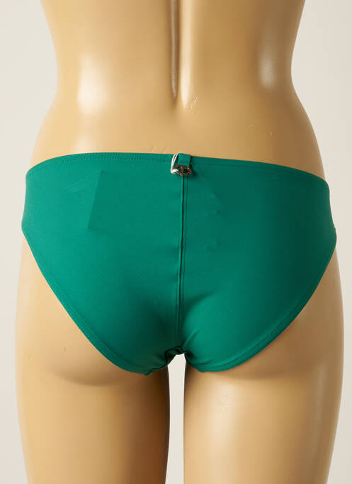 Bas de maillot de bain effet matière satinée culotte vert IODUS femme