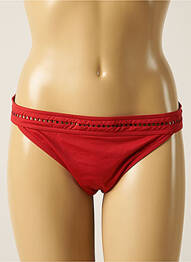 Bas de maillot de bain effet matière satinée culotte rouge IODUS femme