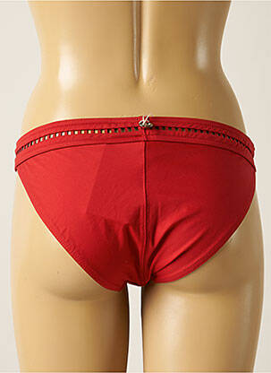 Bas de maillot de bain effet matière satinée culotte rouge IODUS femme