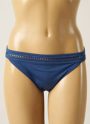 Bas de maillot de bain effet matière satinée culotte bleu IODUS femme