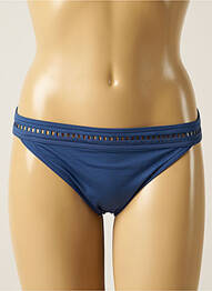 Bas de maillot de bain effet matière satinée culotte bleu IODUS femme